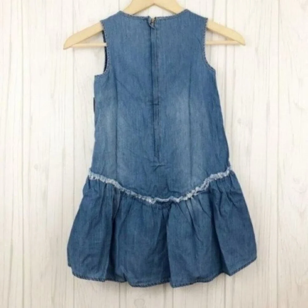 HUDSON Jeans Girls Lulu Lace-Up Chambray Dress